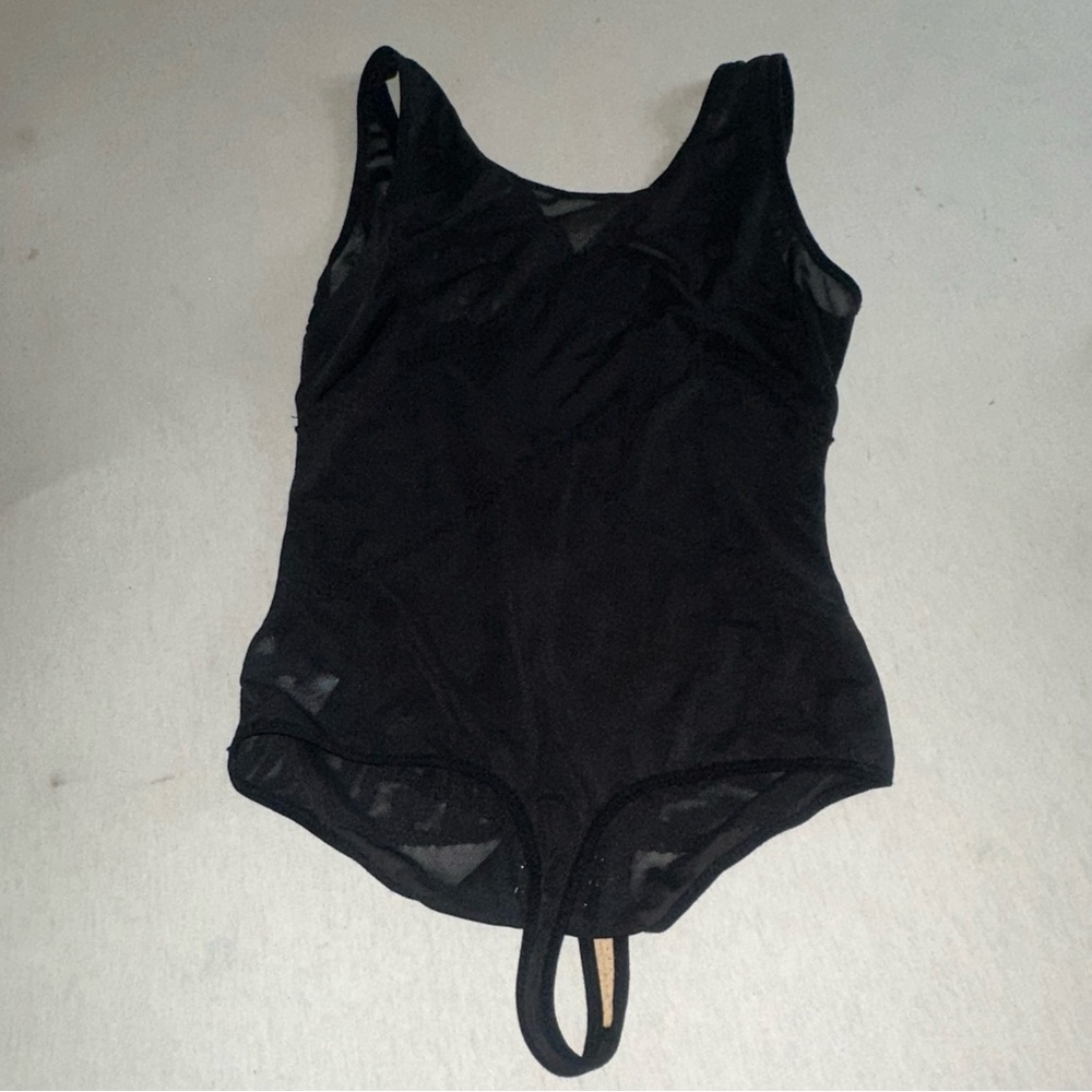 Womens Size XL Black Sheer Bodysuit.